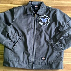 Dickies Coat with patch “anti social butterfly”. M